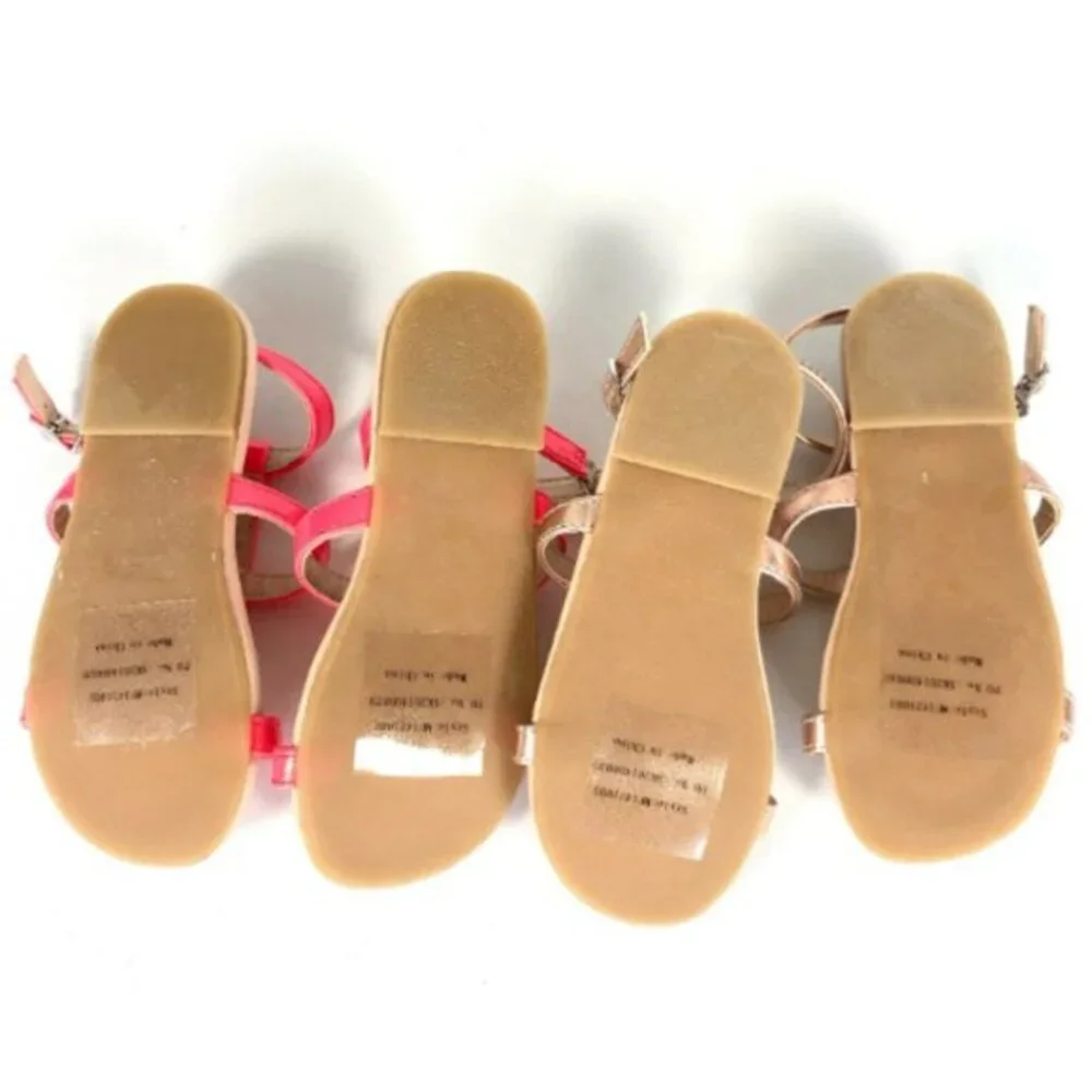 The Doll Maker Toddler‎ Girls Gladiator Sandals Lot of 2 Size 9 Pink Gold New